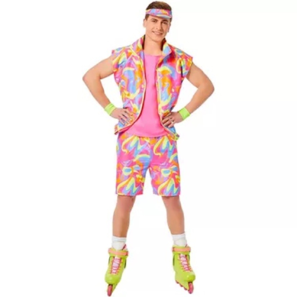Adult Roller Blade Ken Costume - Barbie Movie - 80s Halloween Costume